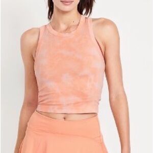 Old Navy Coral Tie-Dye Crop Top